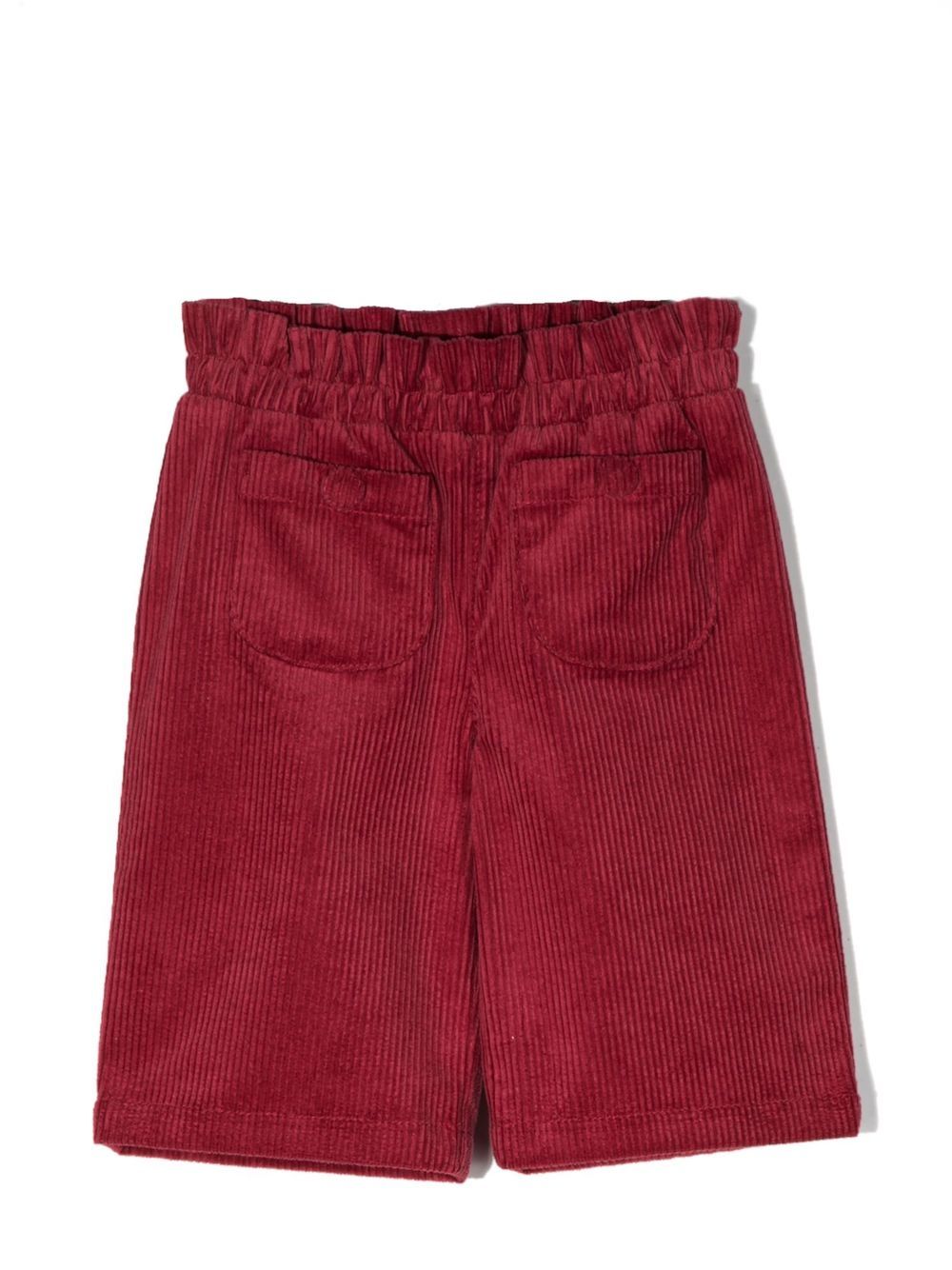 Chloé Kids 灯芯绒直筒裤 - 粉色