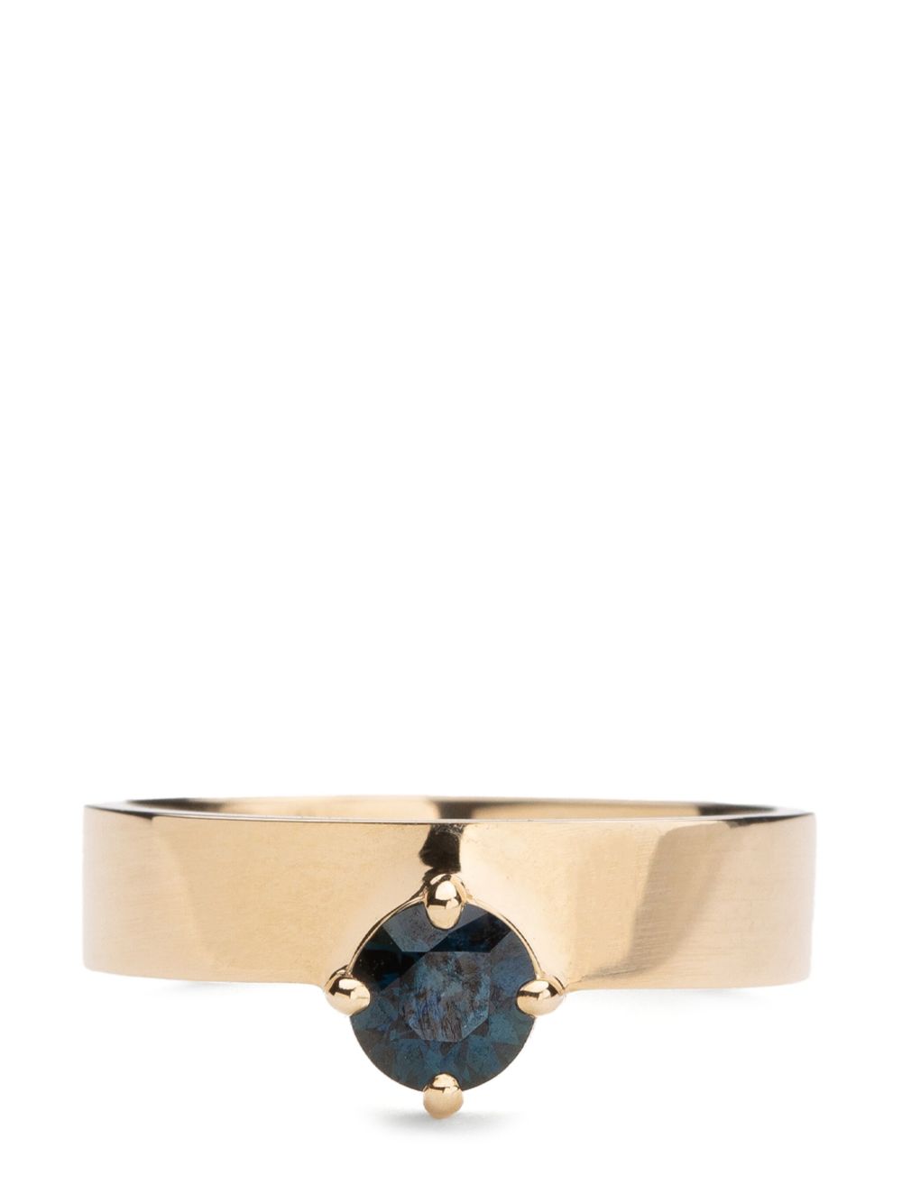 WWAKE 14kt recycled yellow gold Monolith sapphire ring - 金色