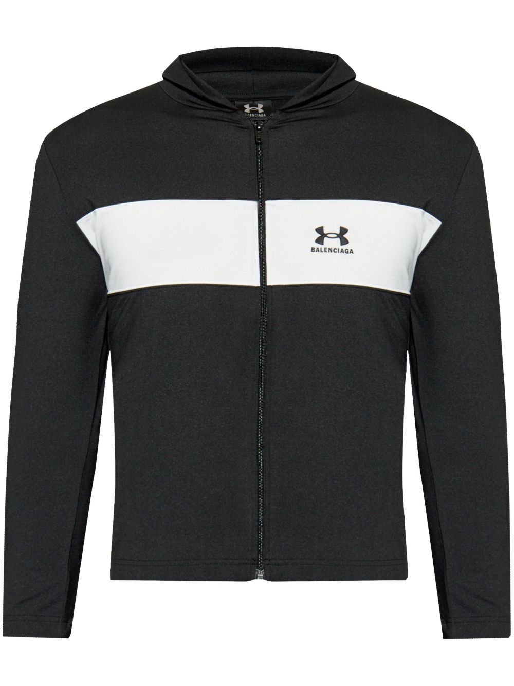 Balenciaga x Under Armour logo刺绣连帽衫 - 黑色