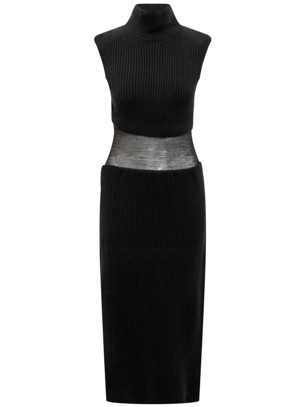 Sportmax Arabba 中长连衣裙 - 黑色