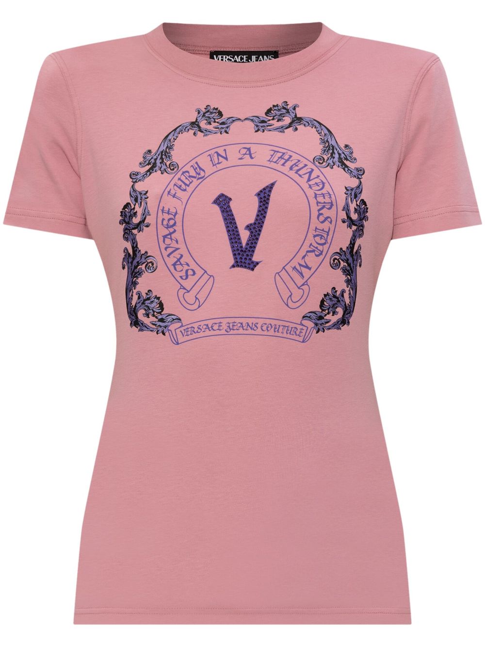 Versace Jeans Couture logo T恤 - 粉色