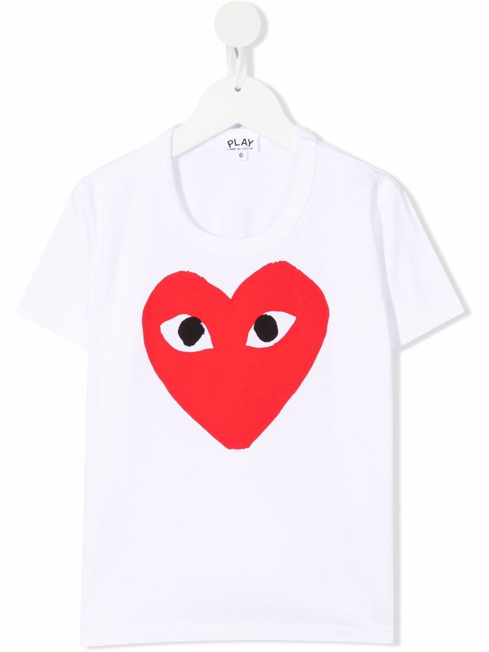 Comme Des Garçons Play Kids 爱心印花短袖T恤 - 白色