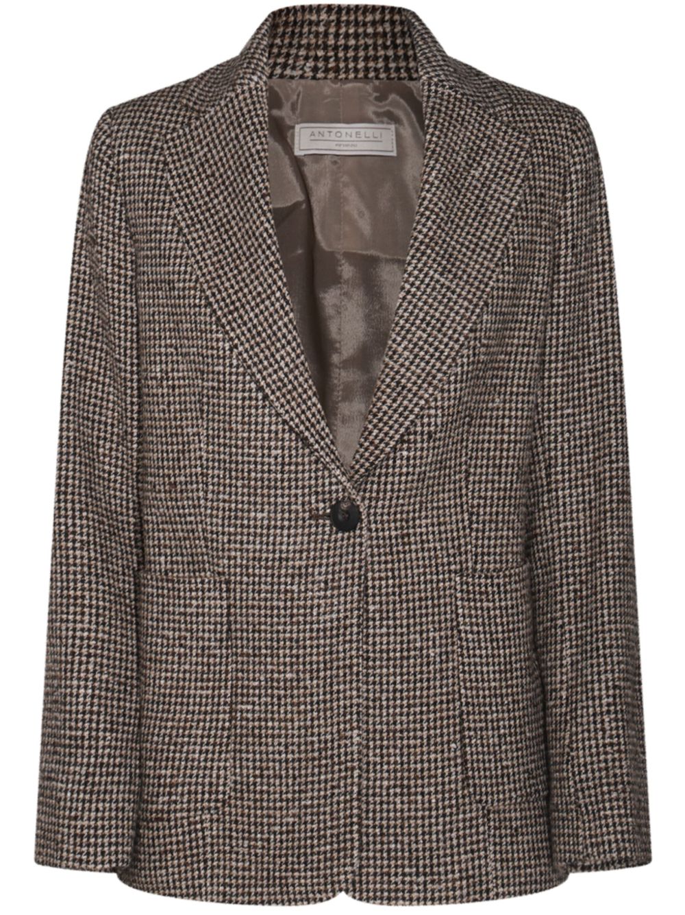 Antonelli houndstooth blazer - 褐色