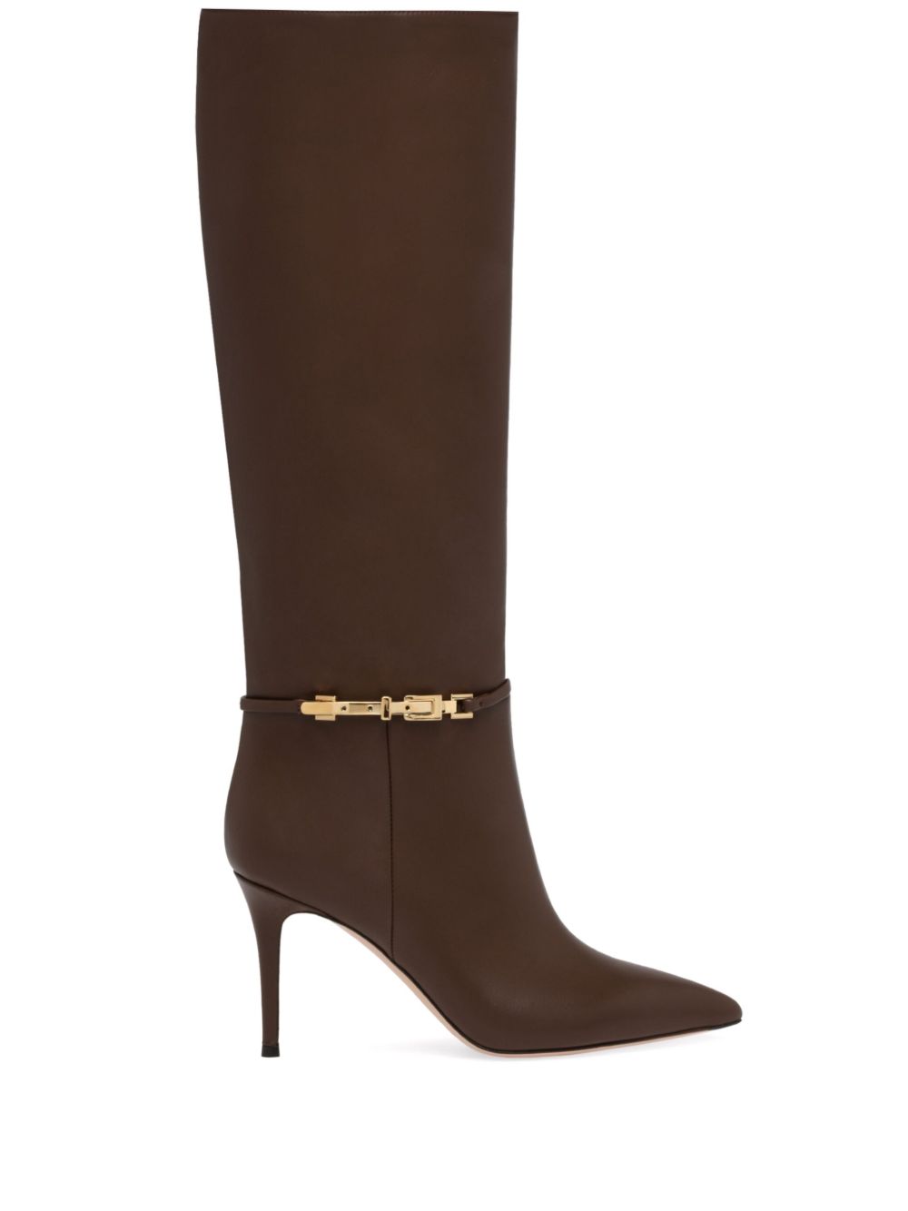 Gianvito Rossi Carrey 高跟靴（8.5厘米） - 褐色