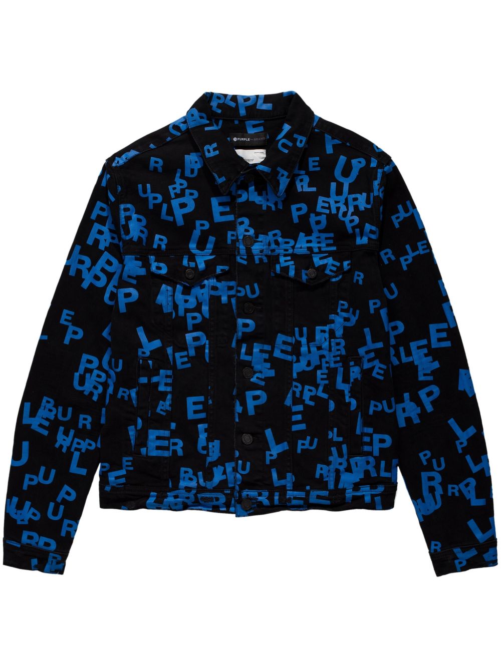 Purple Brand logo印花牛仔夹克 - 蓝色
