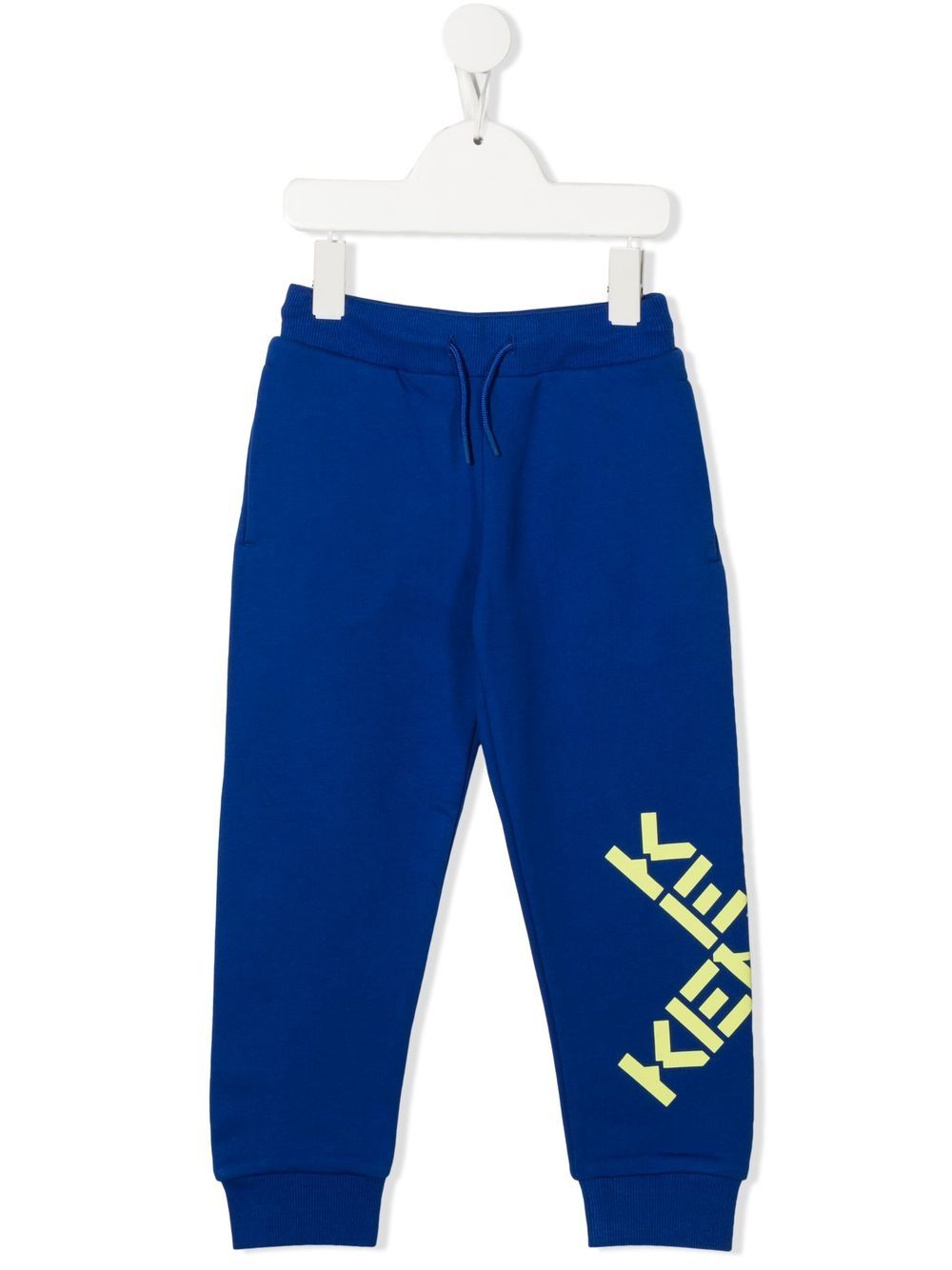 Kenzo Kids logo印花运动裤 - 蓝色
