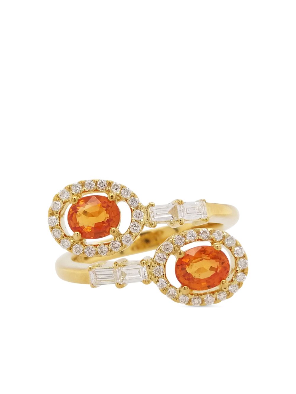 HYT Jewelry 18K黄金蓝宝石钻石戒指 - 金色