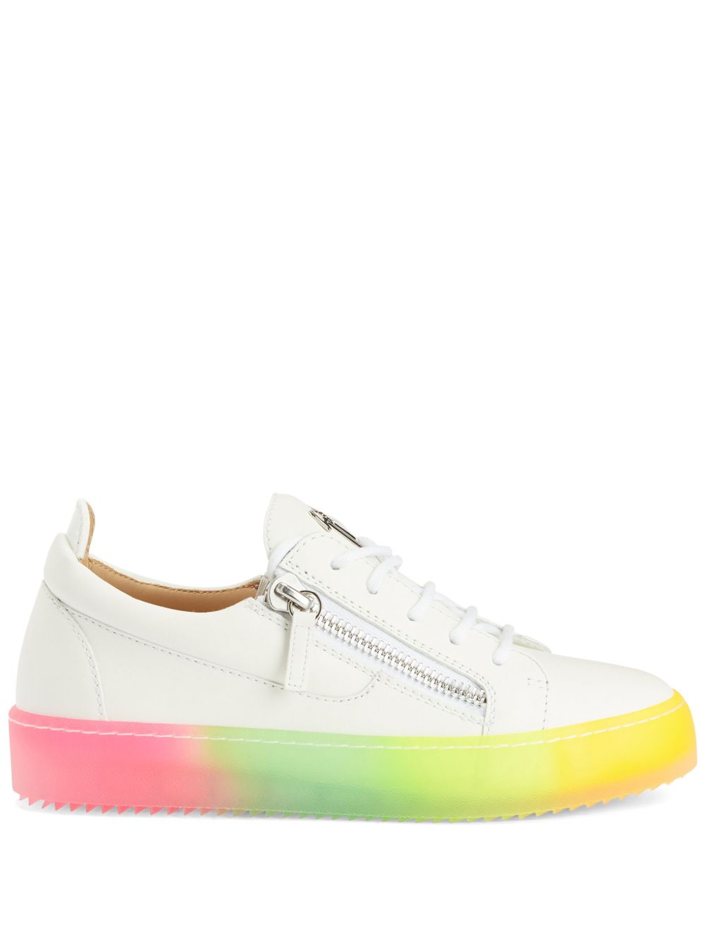 Giuseppe Zanotti Frankie 皮质运动鞋 - 白色