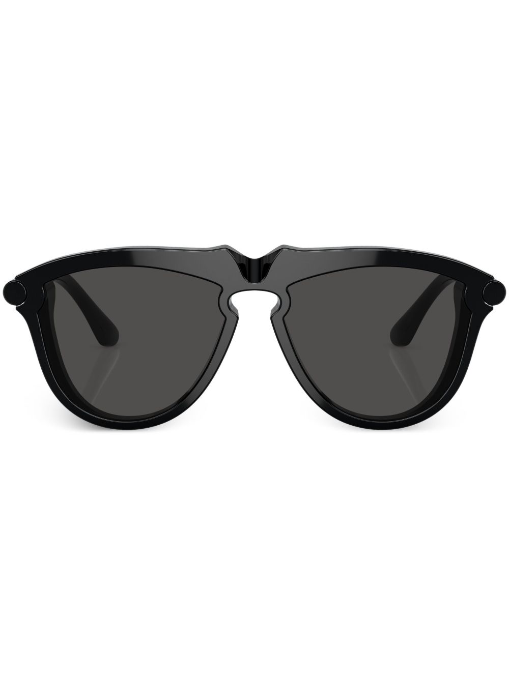 Burberry Eyewear 圆框太阳眼镜 - 黑色