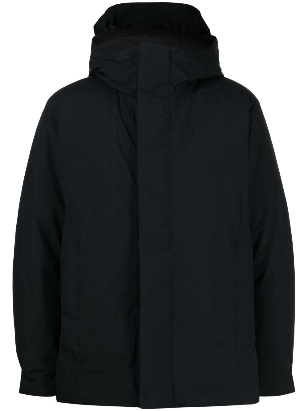 Goldwin Gore-Tex logo刺绣填充派克大衣 - 黑色