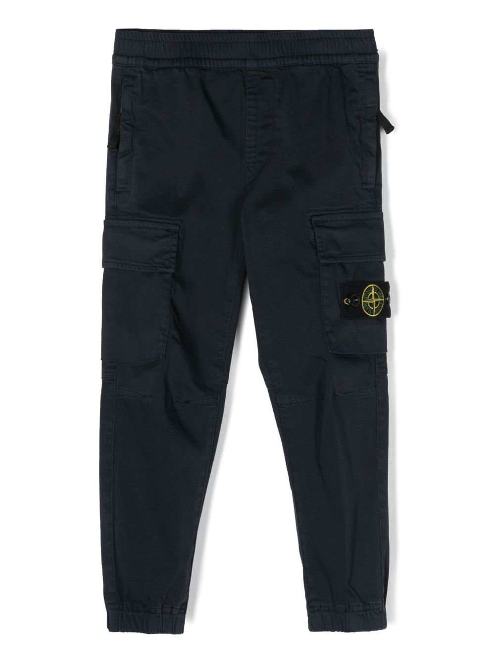 Stone Island Junior 罗盘徽章锥形裤 - 蓝色