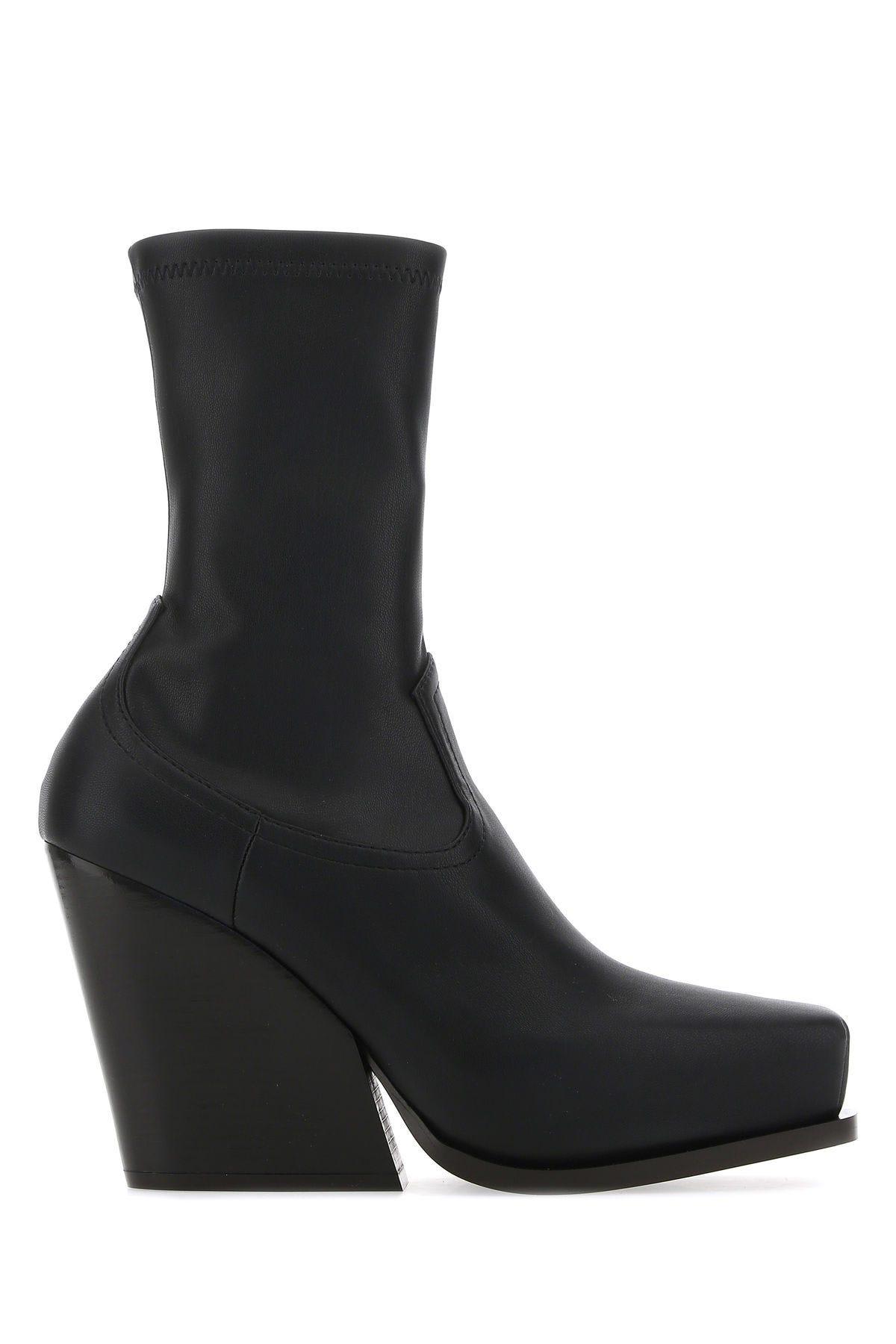 Stella McCartney Black Alter Mat Cowboy Ankle Boots