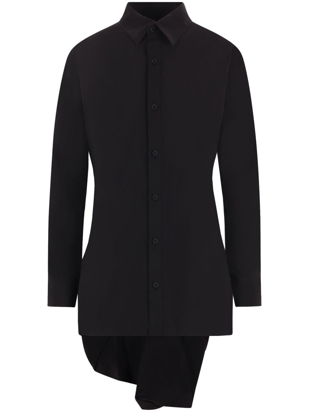 Yohji Yamamoto 不对称衬衫 - 黑色