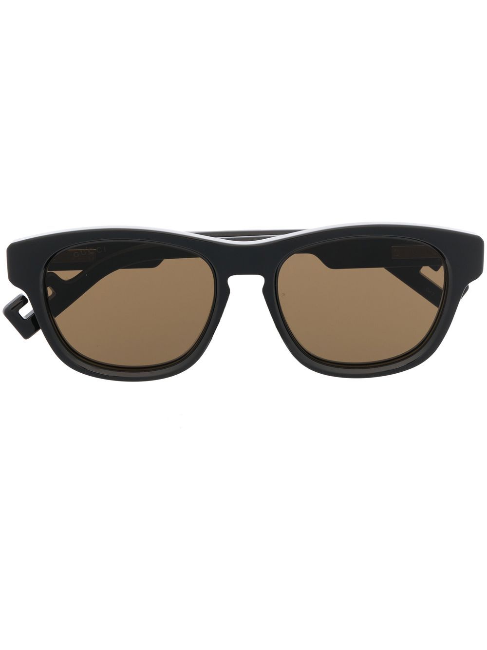 Gucci Eyewear 圆框太阳眼镜 - 黑色