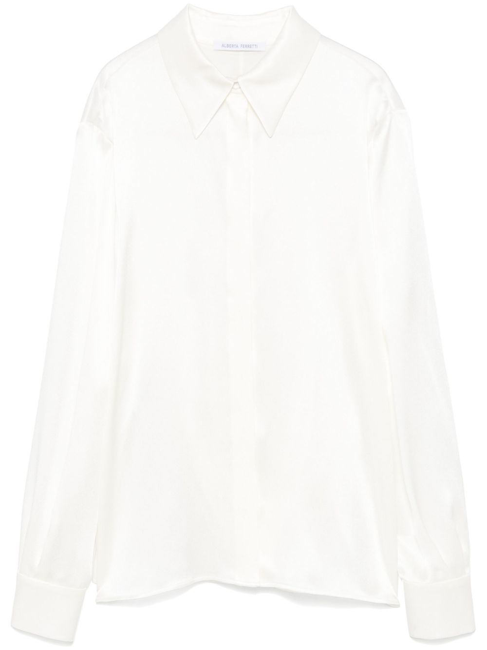 Alberta Ferretti 缎面衬衫 - 白色