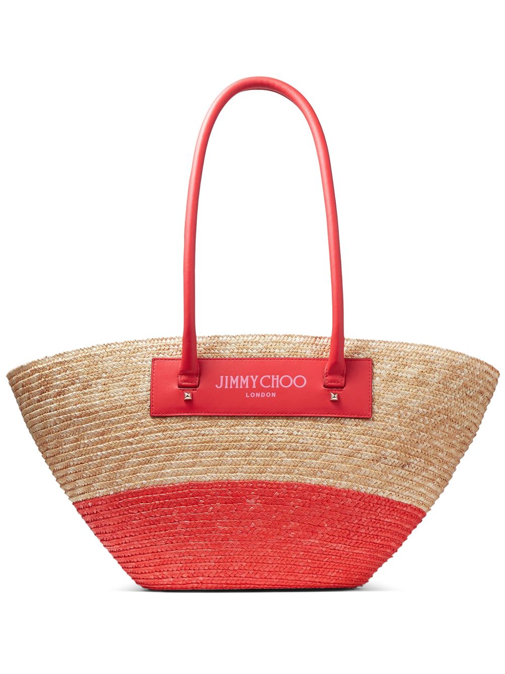 Jimmy Choo Beach Basket 编织手提包 - 中性色