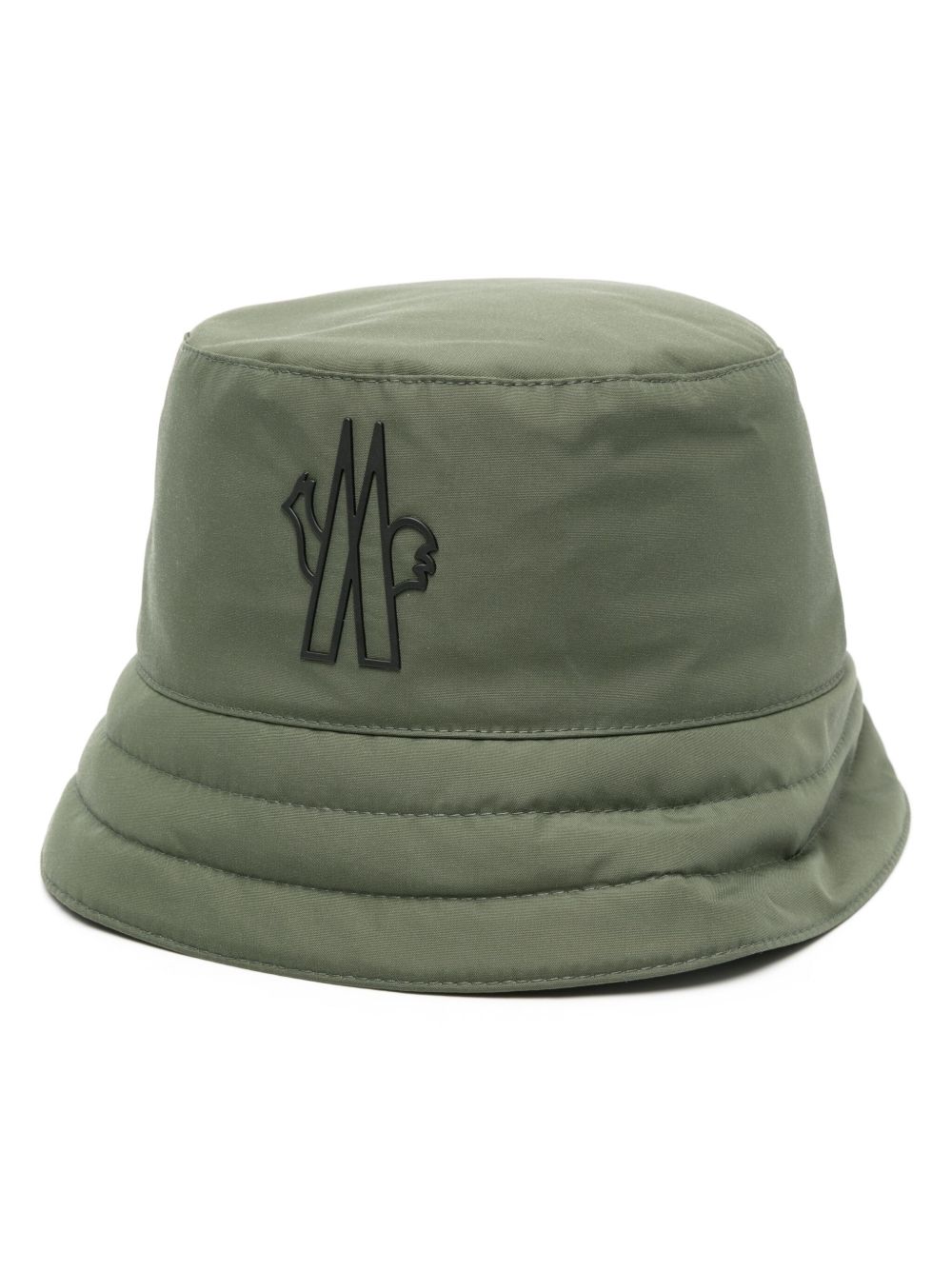 Moncler Grenoble logo贴花软壳面料渔夫帽 - 绿色