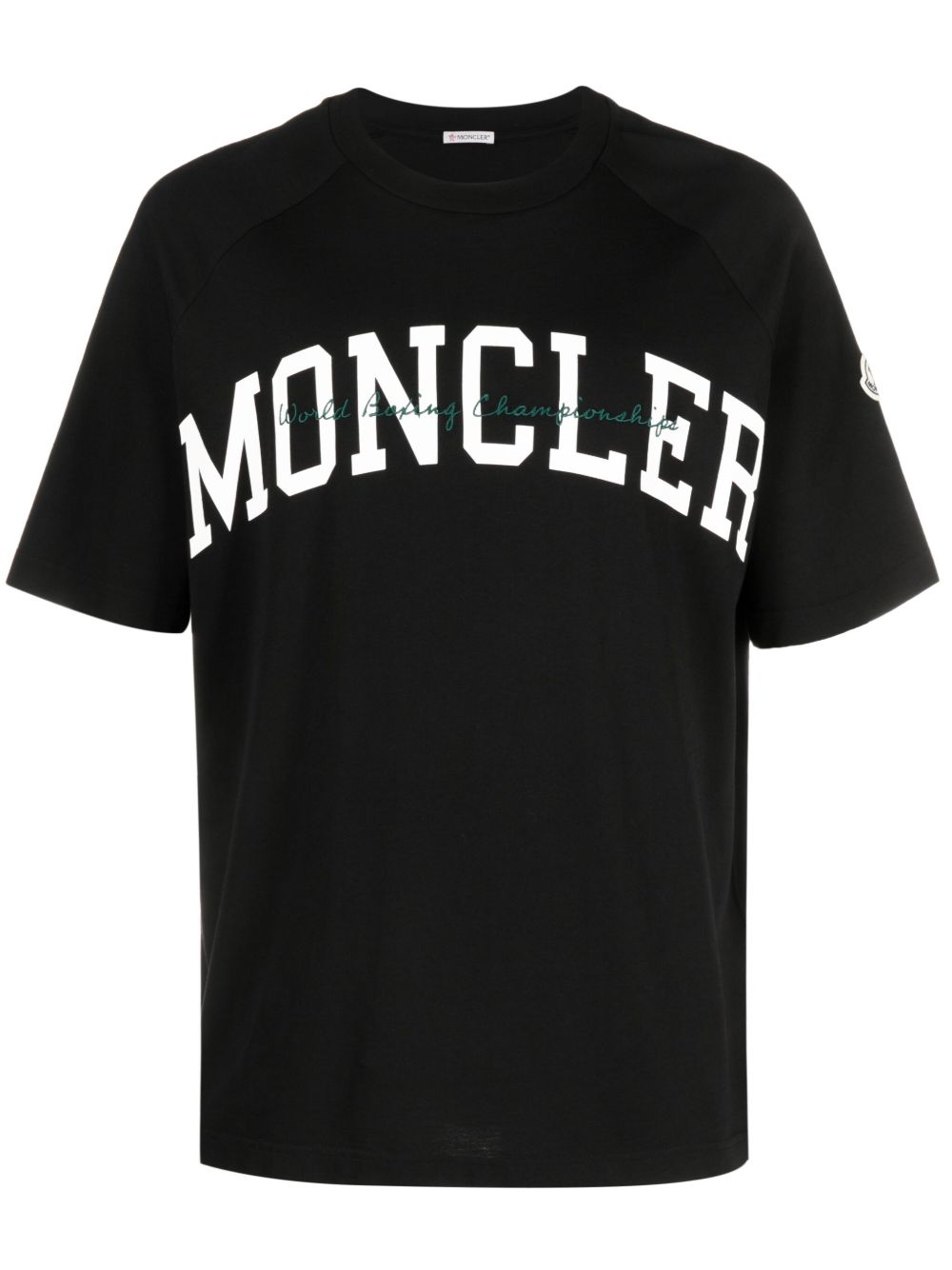 Moncler logo印花棉T恤 - 黑色
