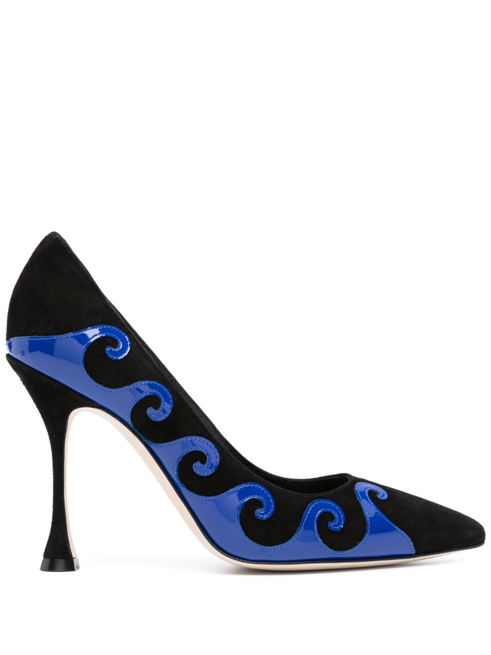 Manolo Blahnik Kasai 漩涡细节高跟鞋 - 黑色