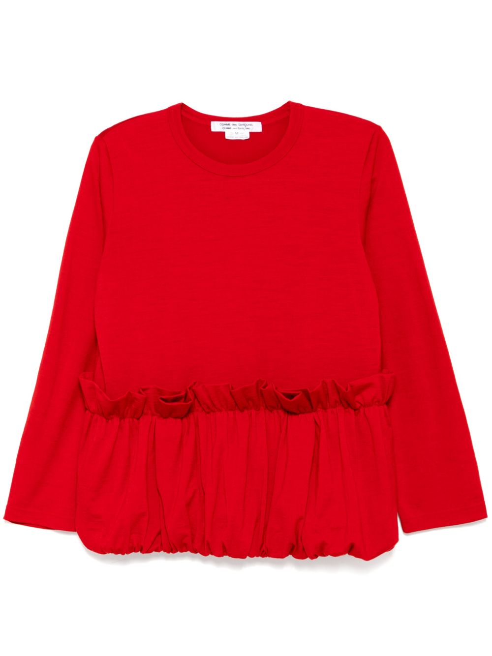 Comme Des Garçons Comme Des Garçons 荷叶边T恤 - 红色