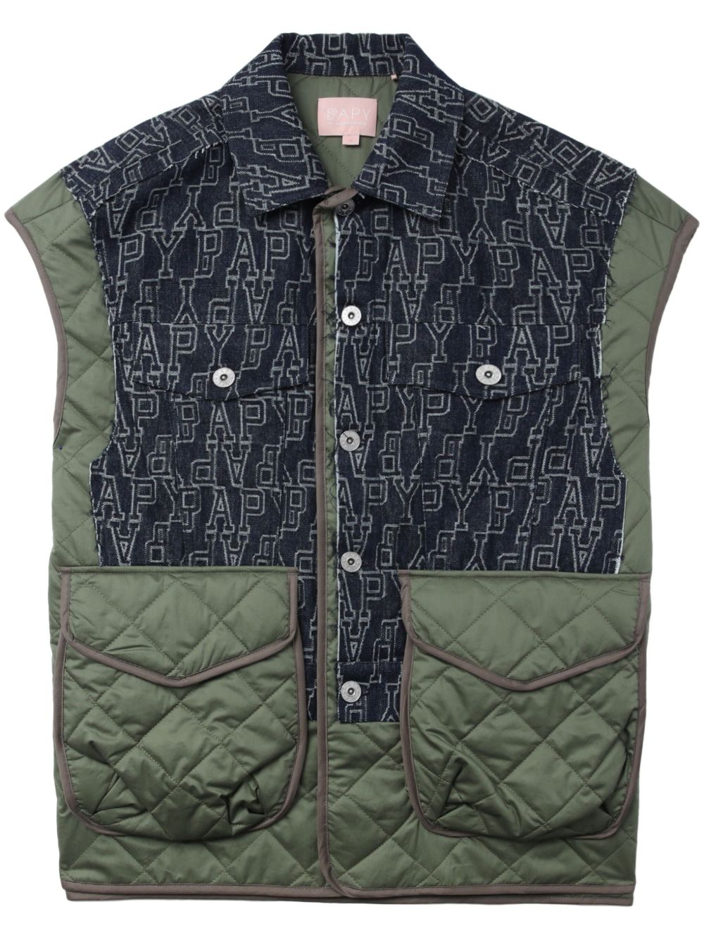 BAPY BY *A BATHING APE® 拼接马甲 - 绿色