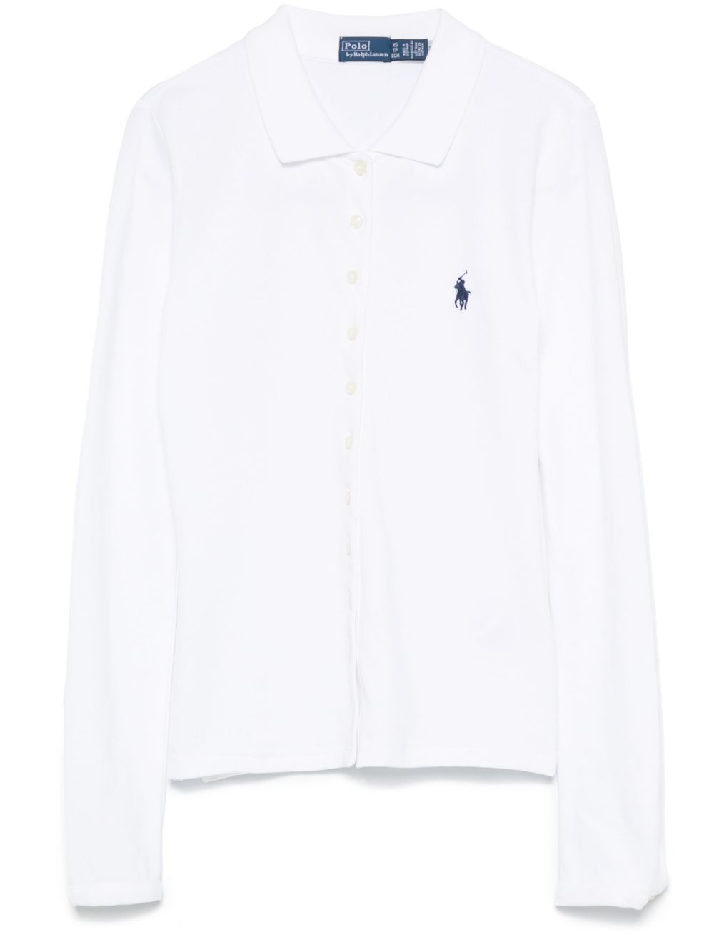 Polo Ralph Lauren 排扣长袖polo衫 - 白色