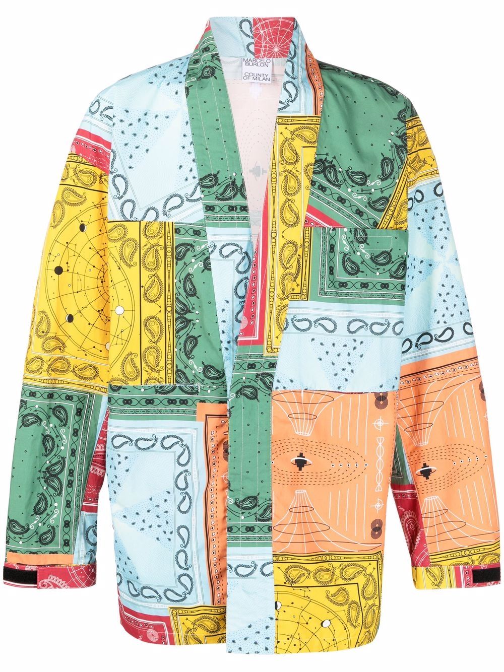 Marcelo Burlon County of Milan 头巾印花轻薄夹克 - 红色