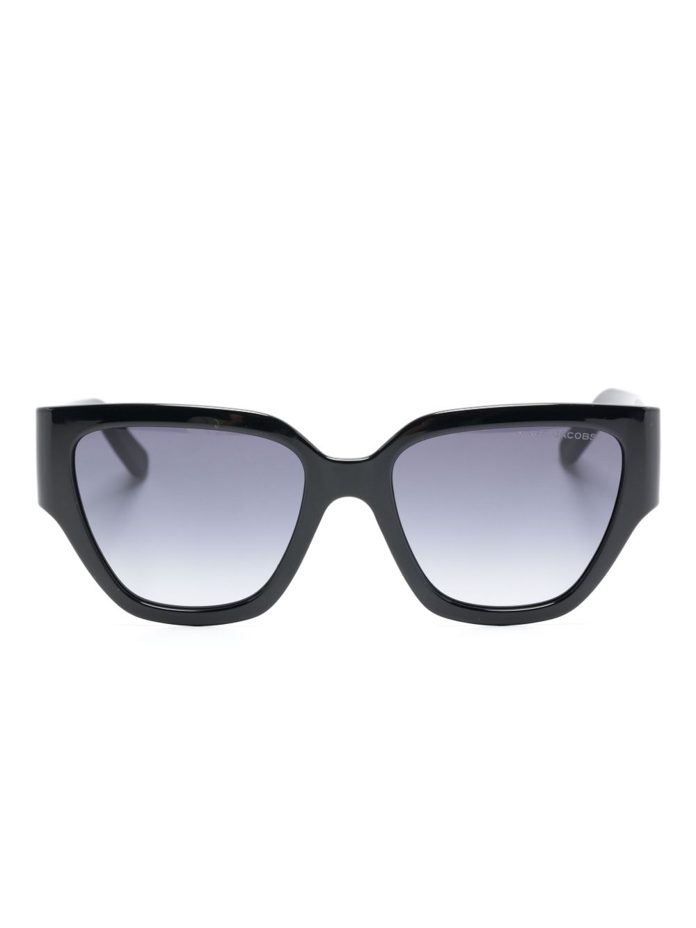 Marc Jacobs Eyewear logo标牌方框太阳眼镜 - 黑色