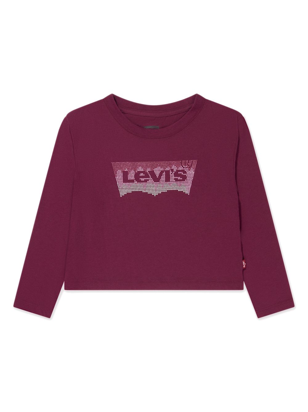 Levi's Kids 水钻缀饰圆领T恤 - 红色