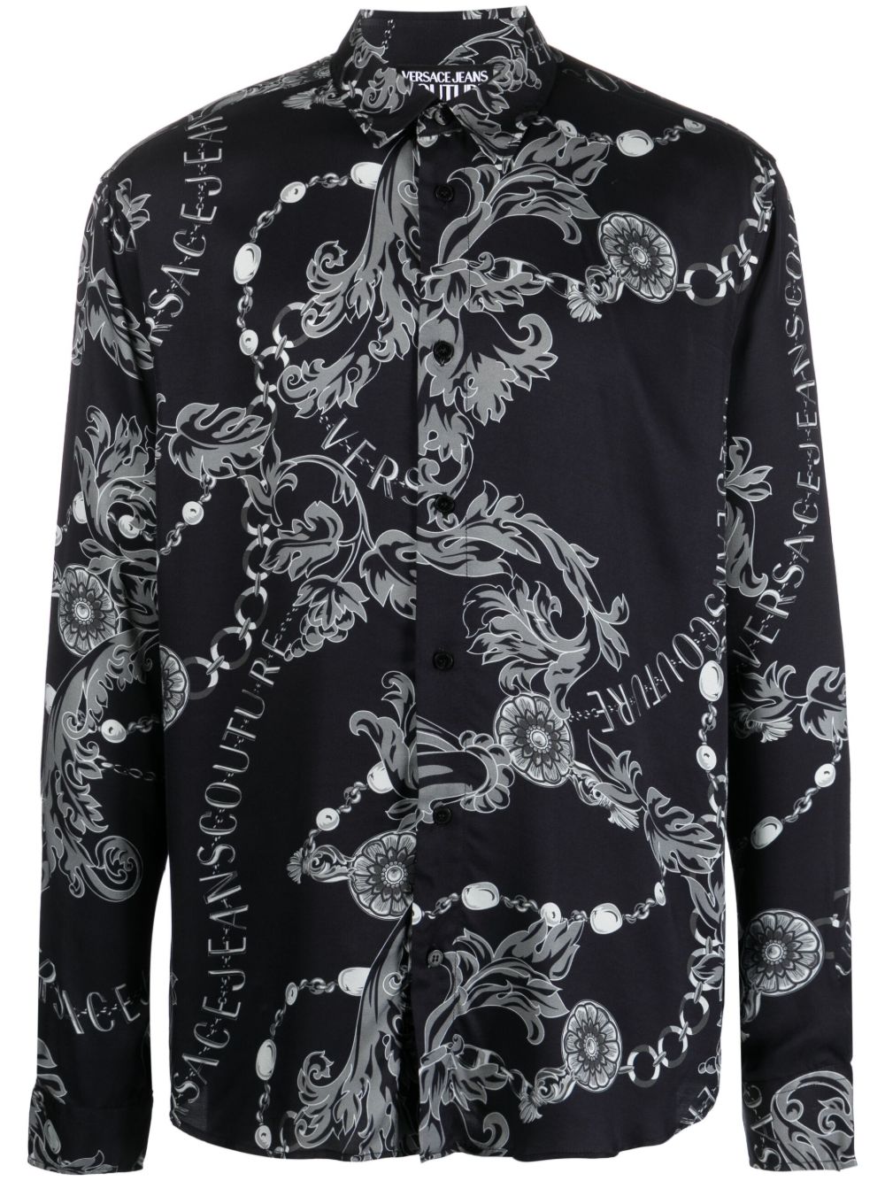 Versace Jeans Couture Chain Couture 长袖衬衫 - 黑色