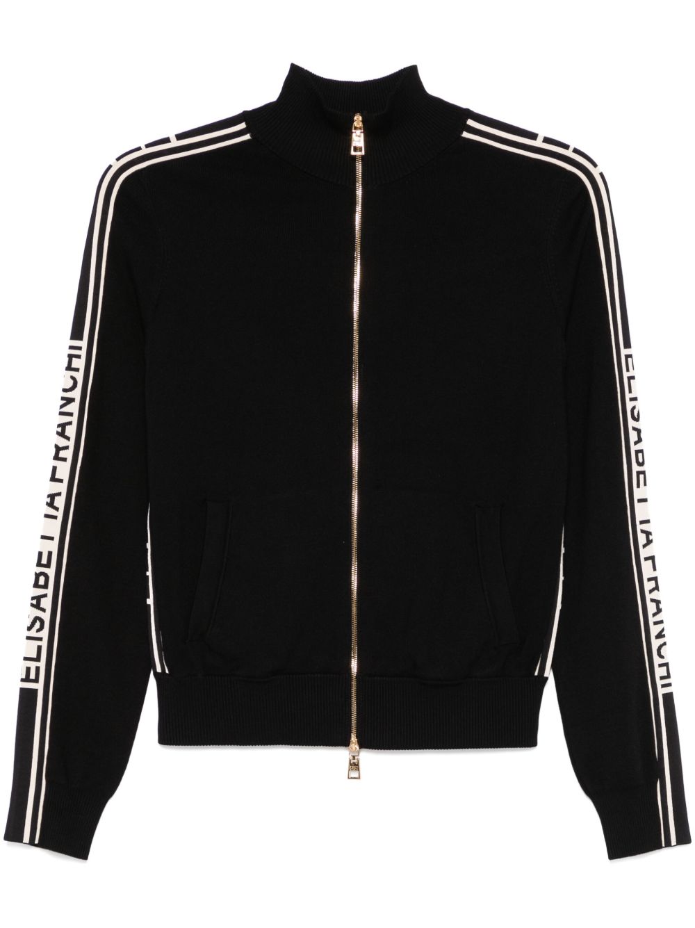 Elisabetta Franchi logo饰带卫衣 - 黑色