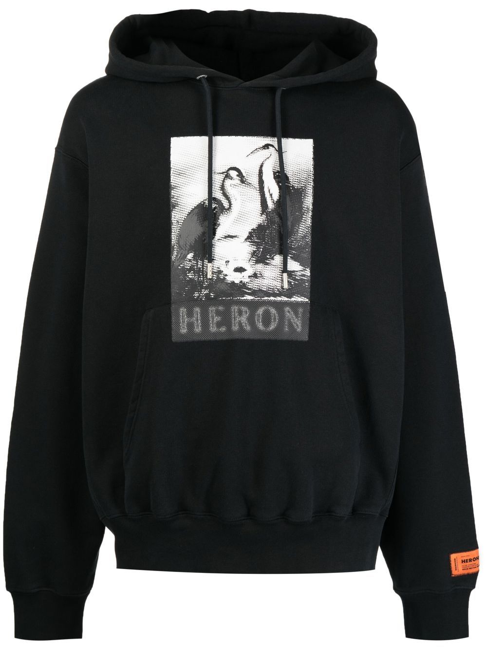 Heron Preston Halftone Heron 印花连帽衫 - 黑色