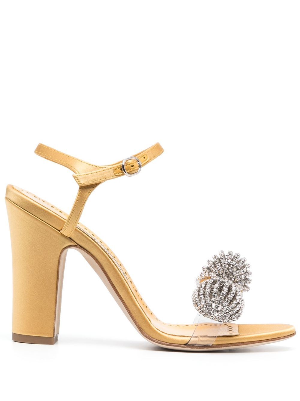 Manolo Blahnik Ostria 星星缀饰高跟凉鞋 - 黄色