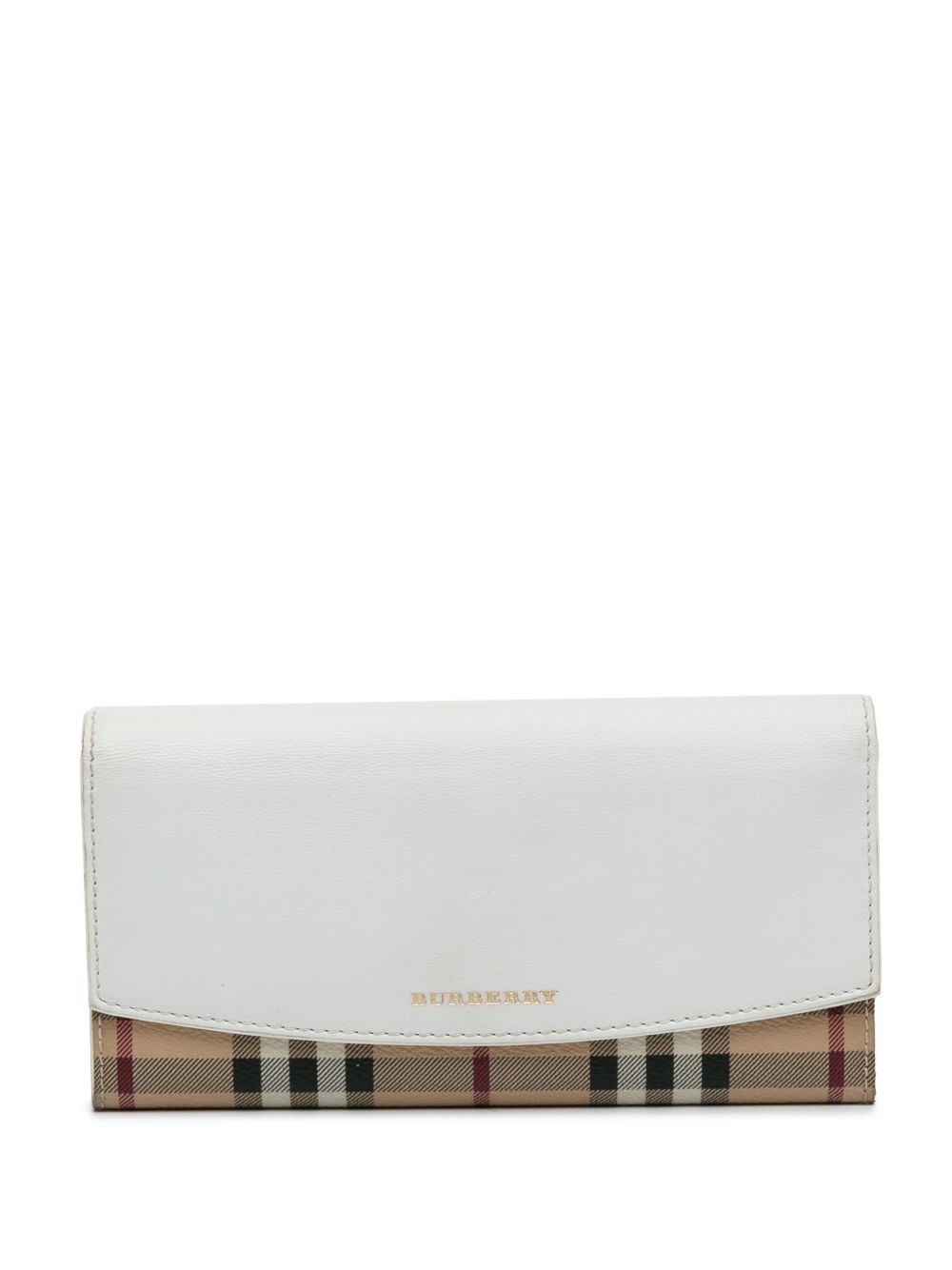 Burberry Pre-Owned Haymarket Check Wallet 长款钱包（2000-2017年典藏款） - 褐色