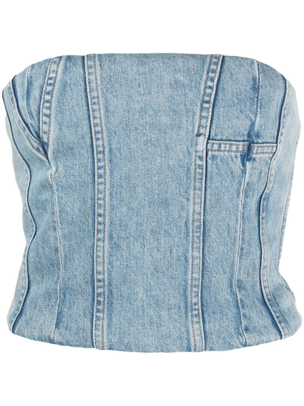 AMIRI Ma Bustier 牛仔上衣 - 蓝色