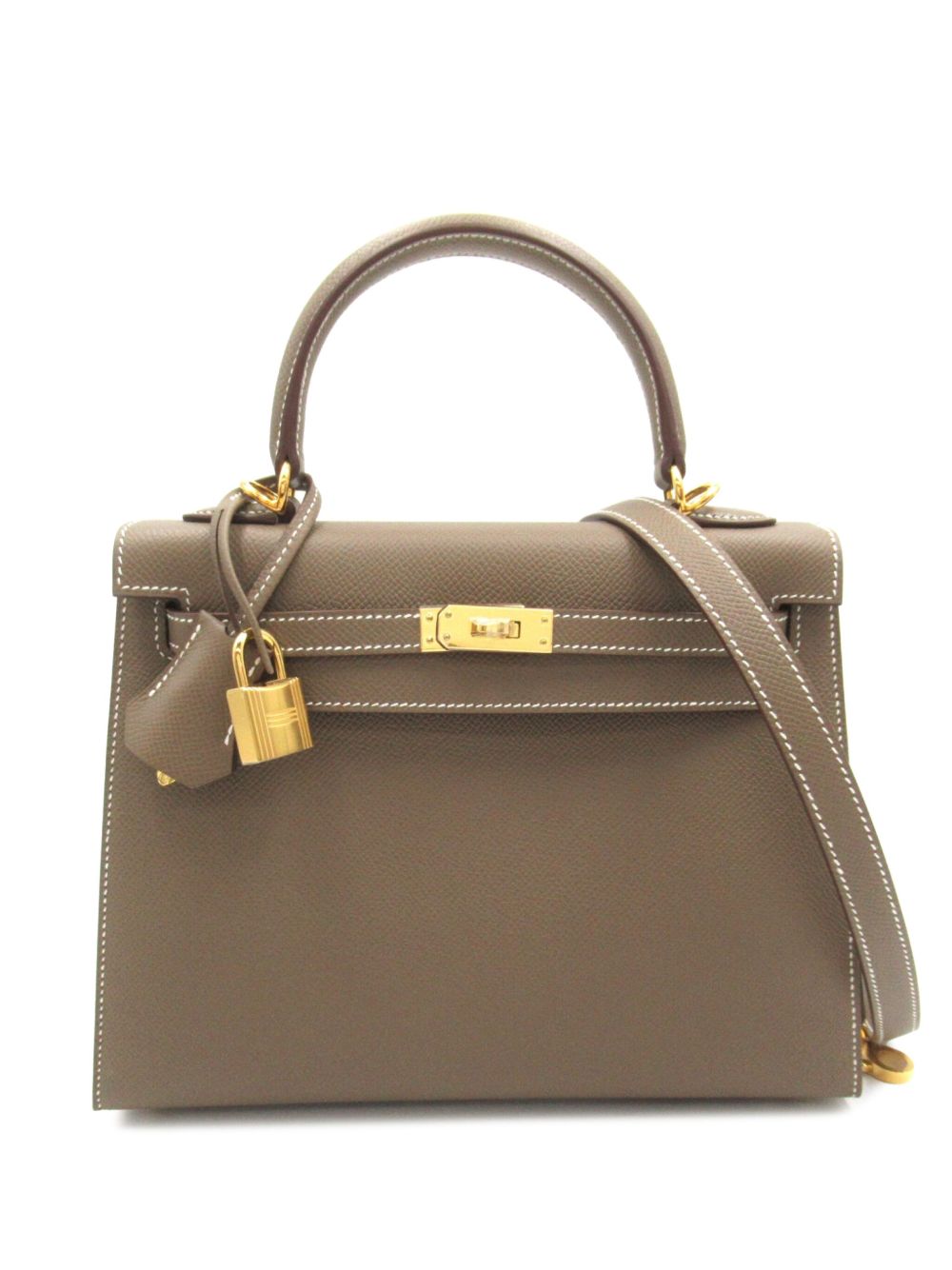 Hermès Pre-Owned Kelly 25 两用手提包（2024年典藏款） - 灰色