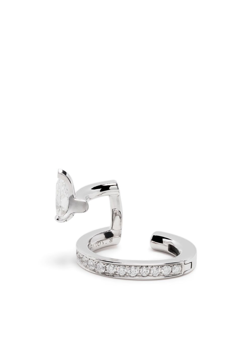 Repossi Serti Sur Vide 18K白金耳骨夹 - 银色