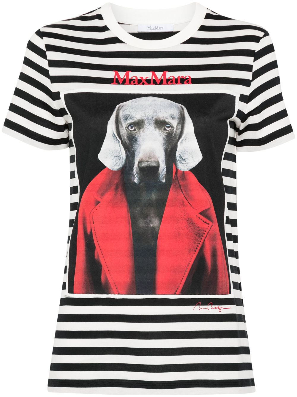 Max Mara Rosso 条纹T恤 - 黑色