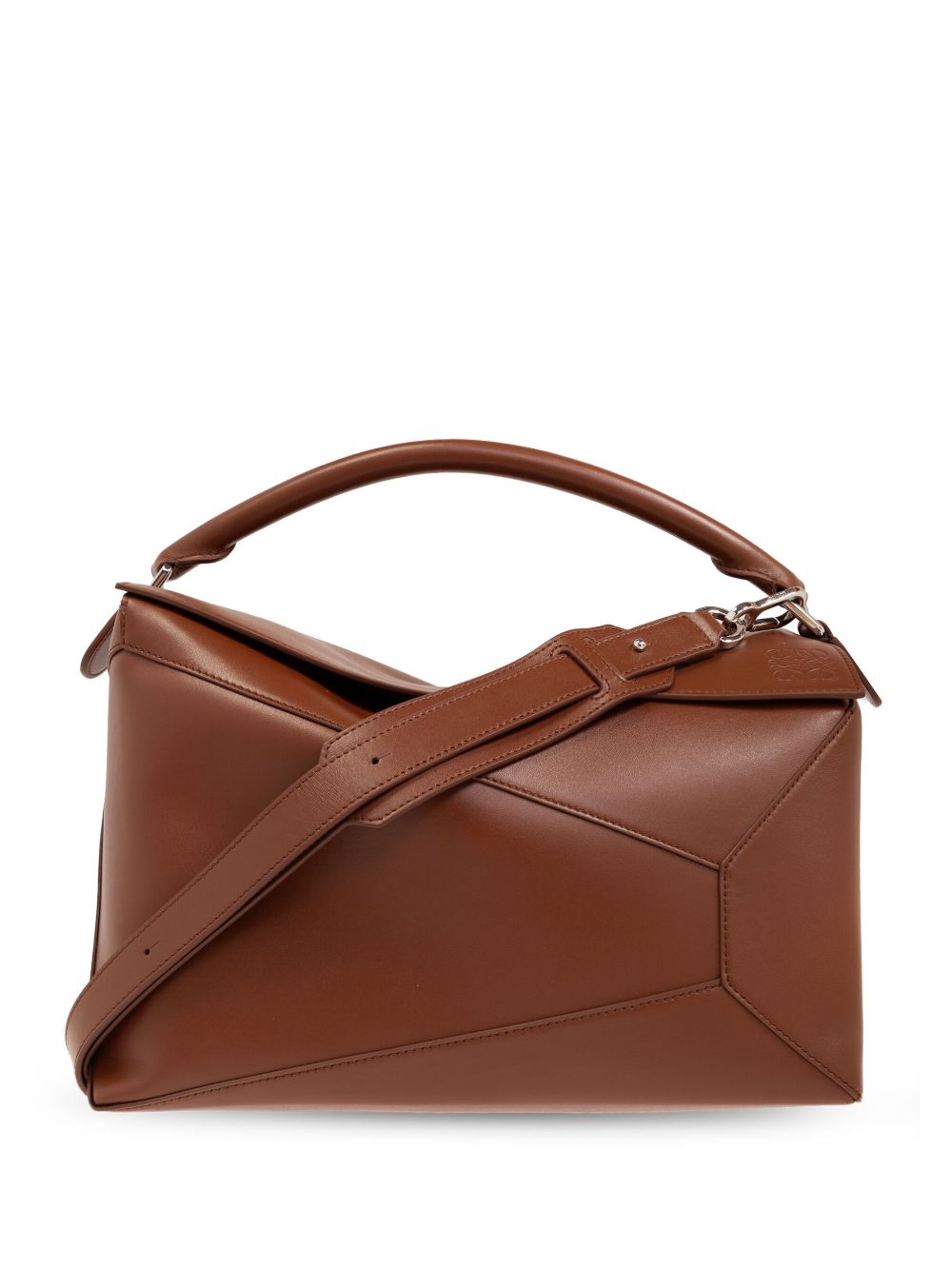 LOEWE Puzzle 皮质大号托特包 - 褐色
