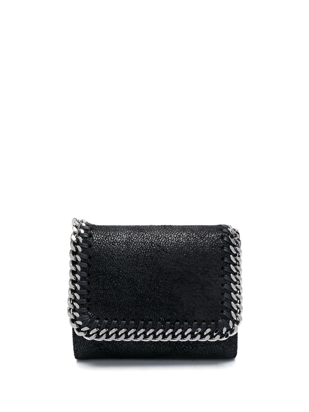 Stella McCartney 斯特拉·麦卡特尼 Falabella 小号翻盖钱包 - 黑色
