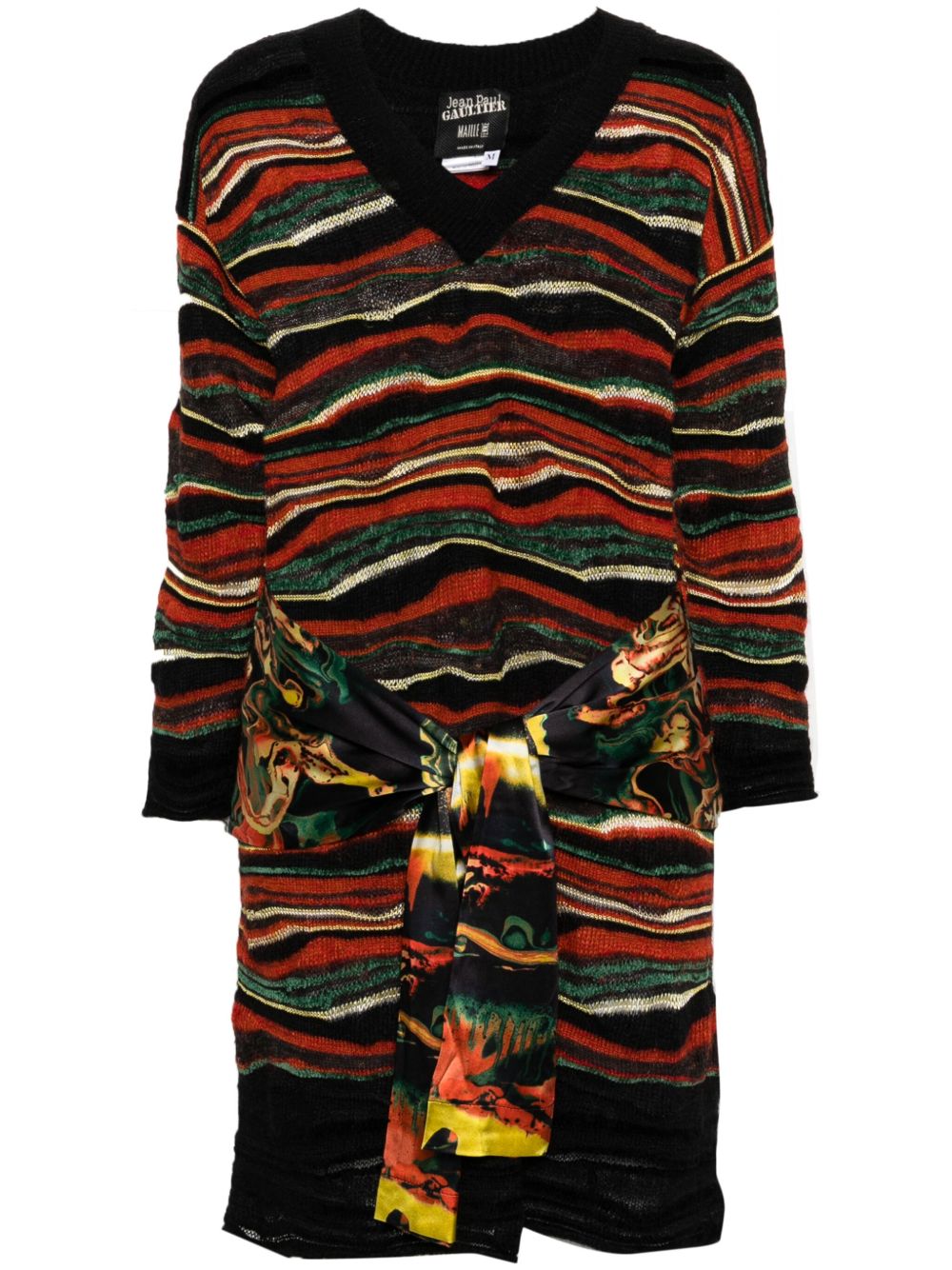 Jean Paul Gaultier Pre-Owned 束腰针织连衣裙（1990年代典藏款） - 红色