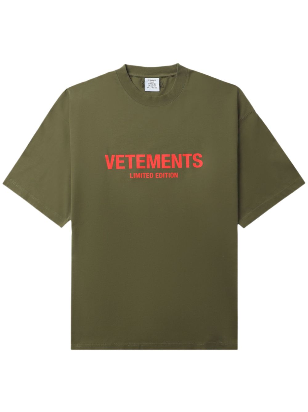 VETEMENTS logo印花棉T恤 - 绿色