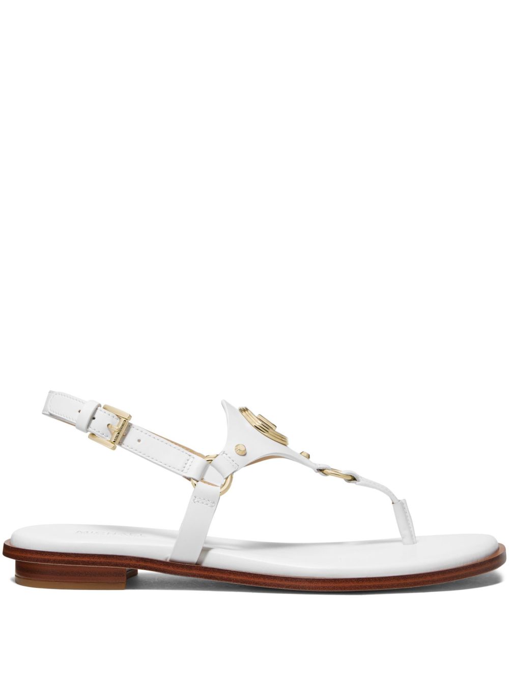 Michael Michael Kors Casey logo标牌人字凉鞋 - 白色
