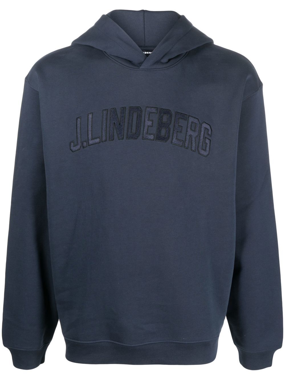 J.Lindeberg Kyzer 刺绣logo连帽衫 - 蓝色