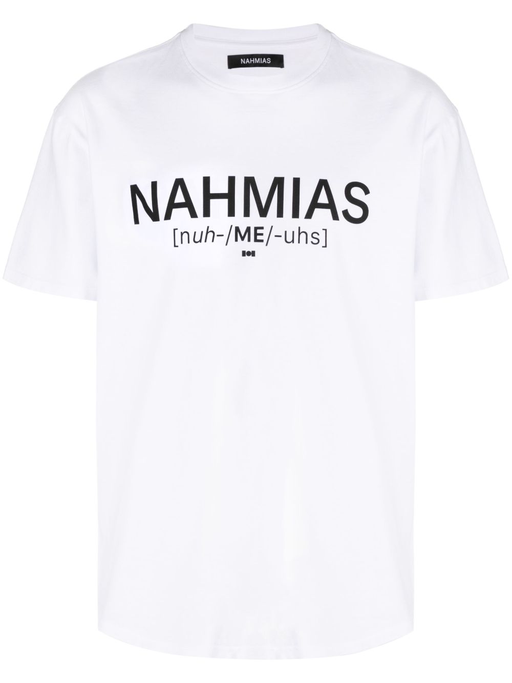Nahmias logo印花棉T恤 - 白色