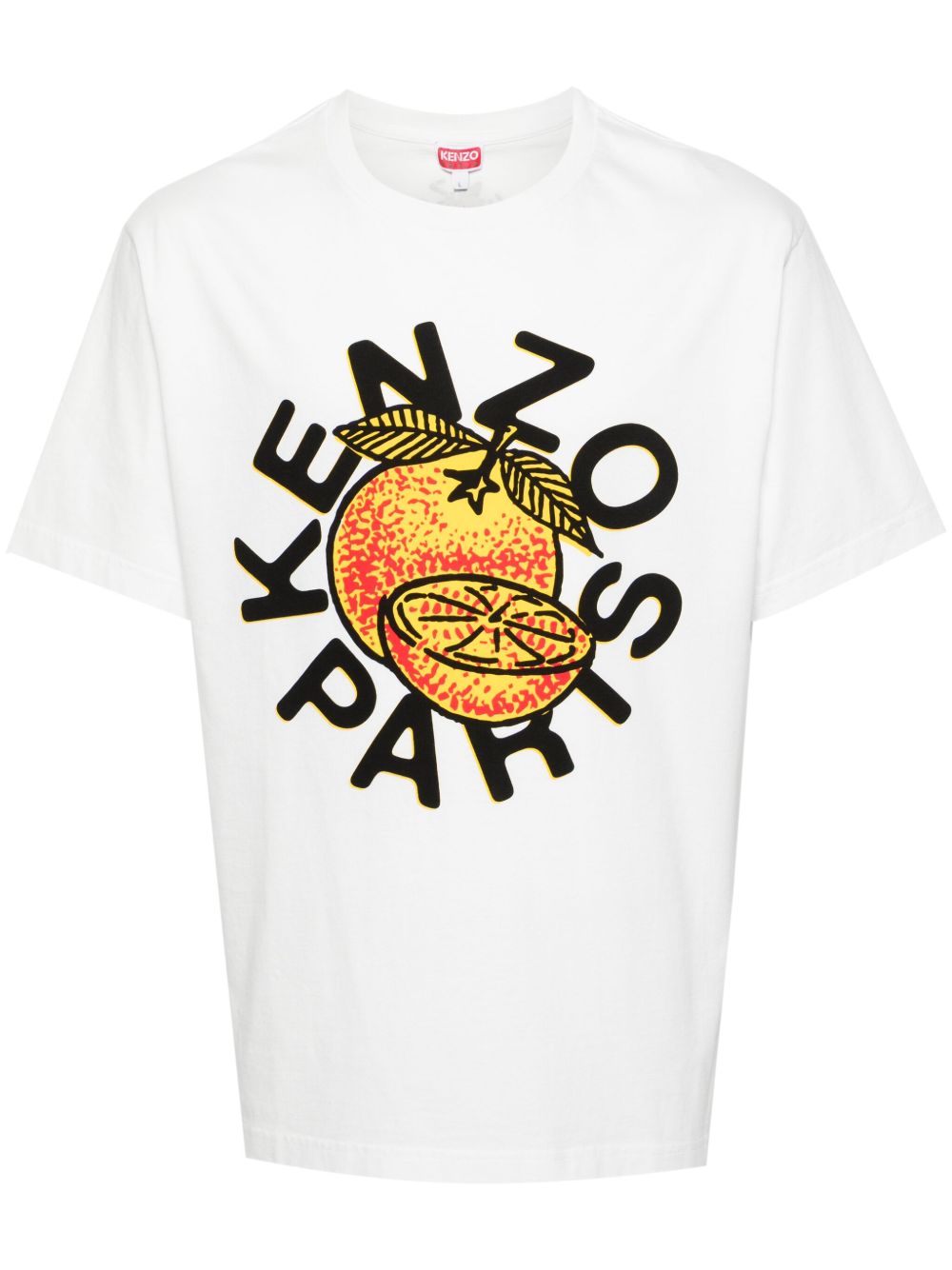Kenzo logo印花棉T恤 - 白色