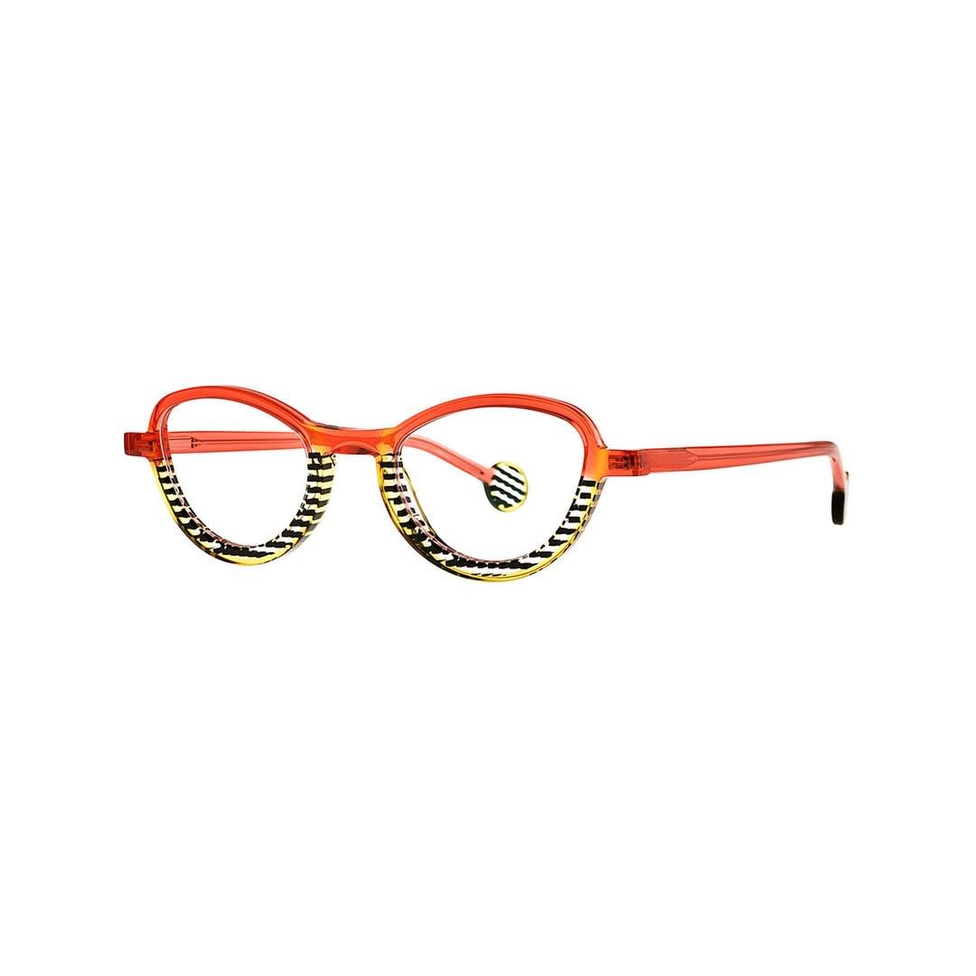 Theo Eyewear Swing 014 透明红+透明黄+黑色圆点条纹14