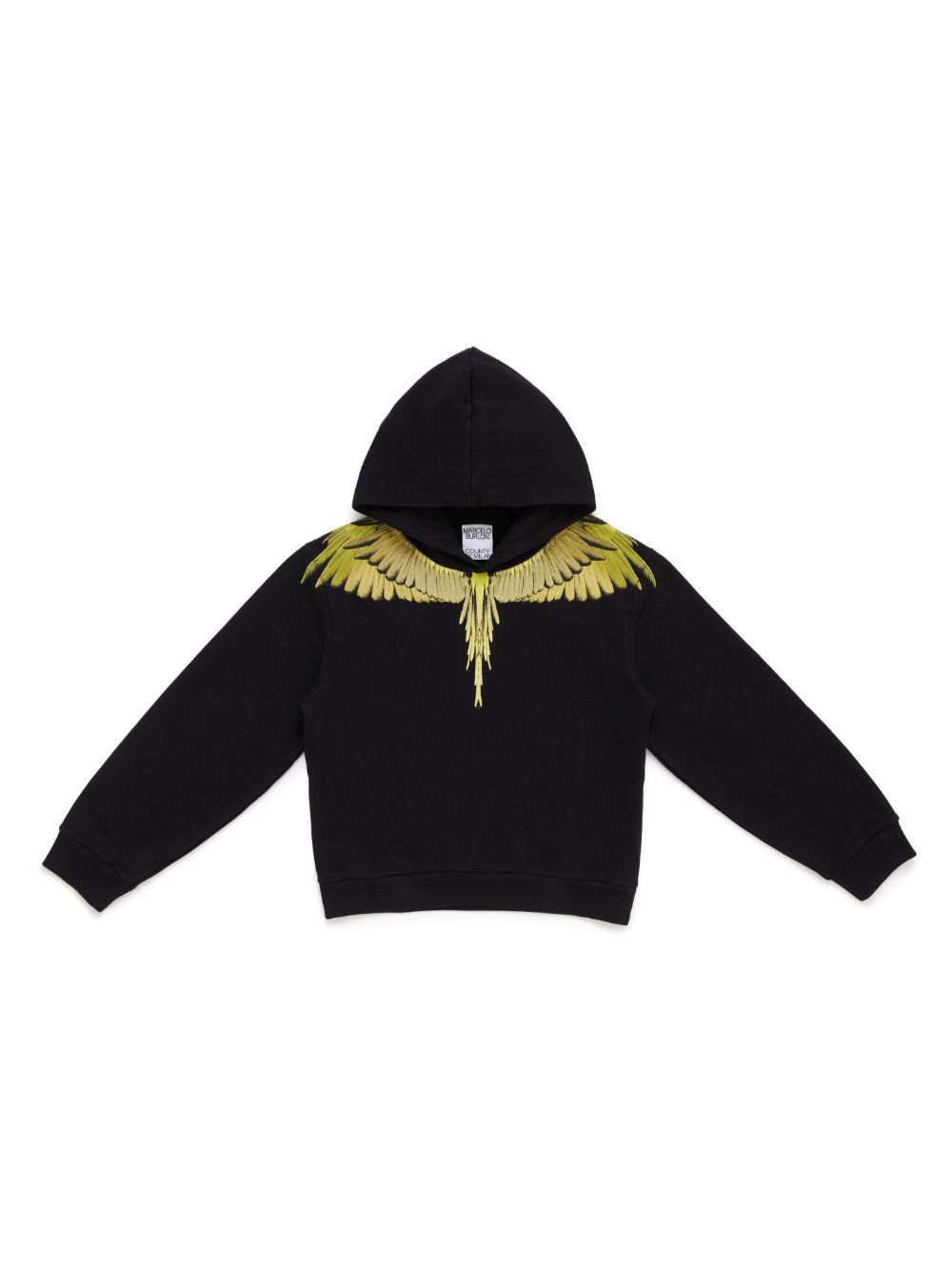 Marcelo Burlon County Of Milan Kids Icon Wings 图案印花连帽衫 - 黑色