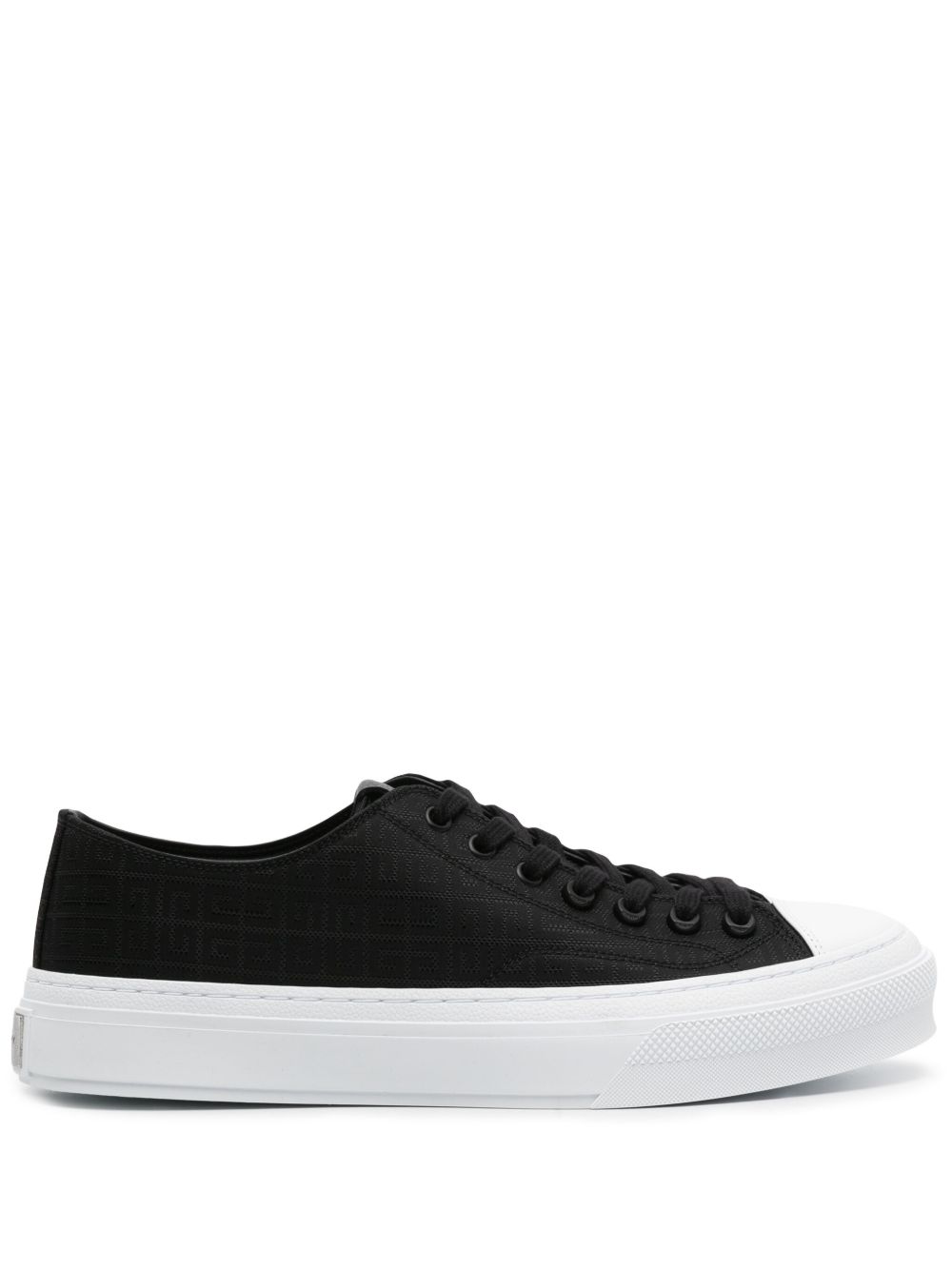 Givenchy City Low logo提花运动鞋 - 黑色