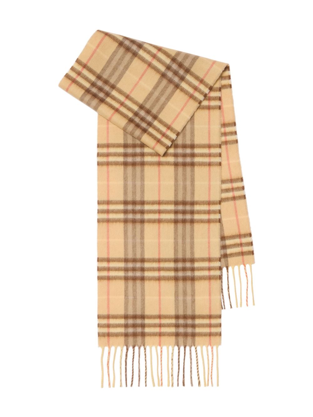 Burberry Kids 格纹围巾 - 中性色